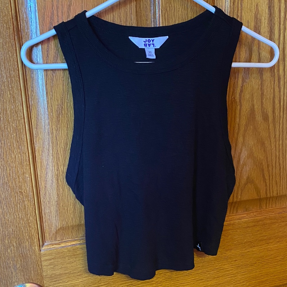 JoyLab Black Crop Top Muscle Tee